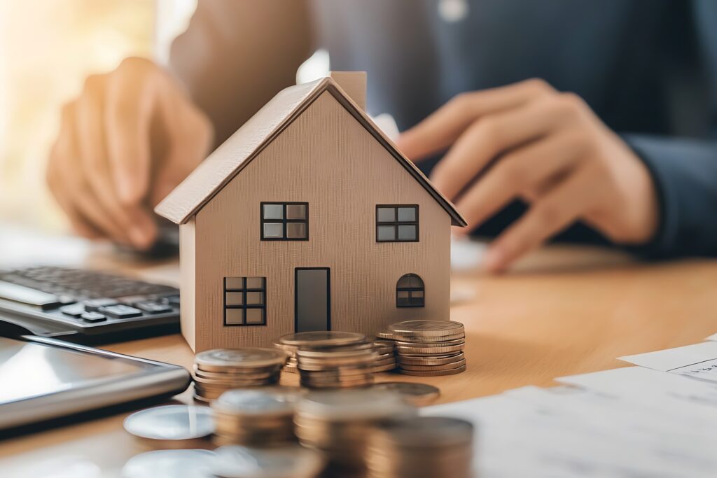 Financial consultant explaining loan options and budgeting tips to a homeowner