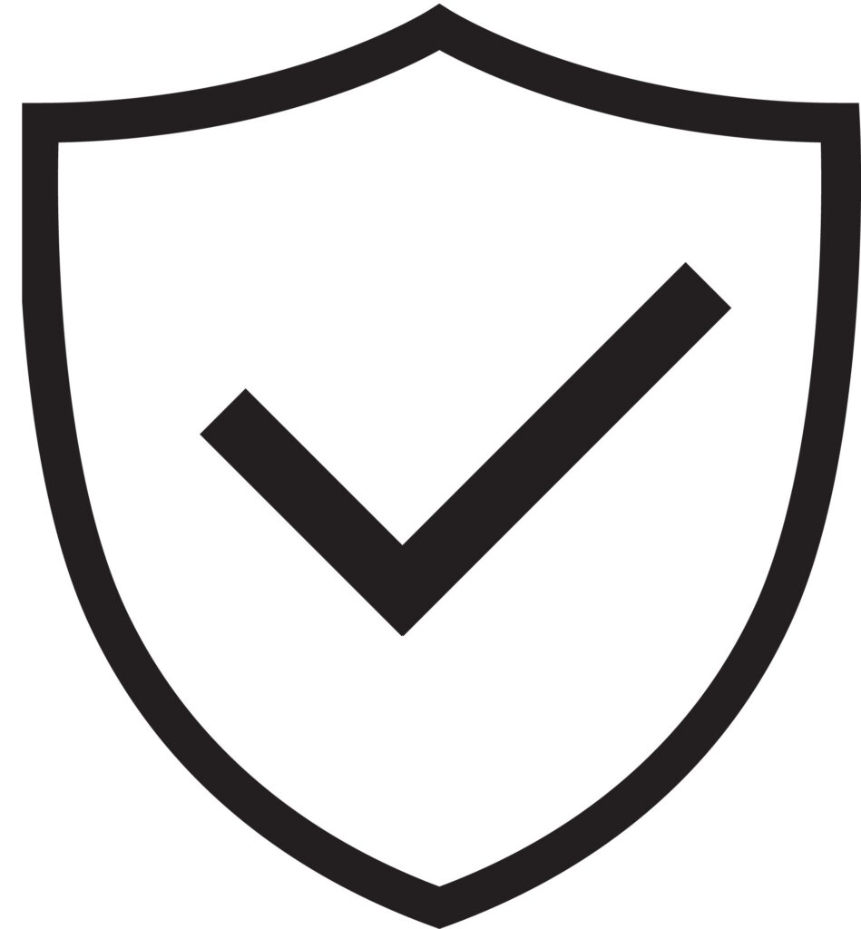 Shield check mark icon vector illustration